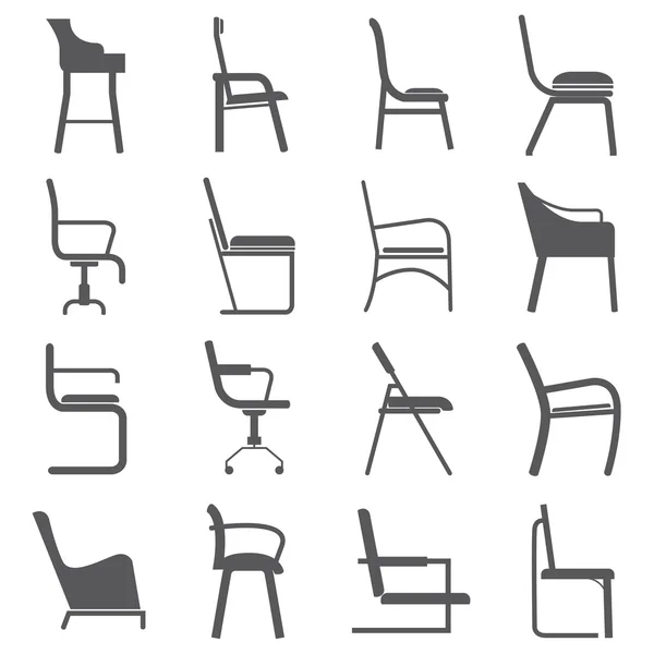 Vektor Illustration Von Stühlen — Stockvektor