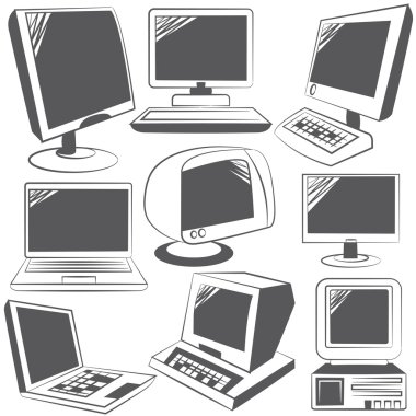 bilgisayarların vektör illüstrasyonu