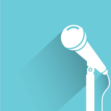 Web simgesi. Mikrofonun vektör çizimi 