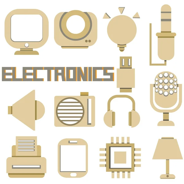 Ilustración Vectorial Electrónica — Vector de stock