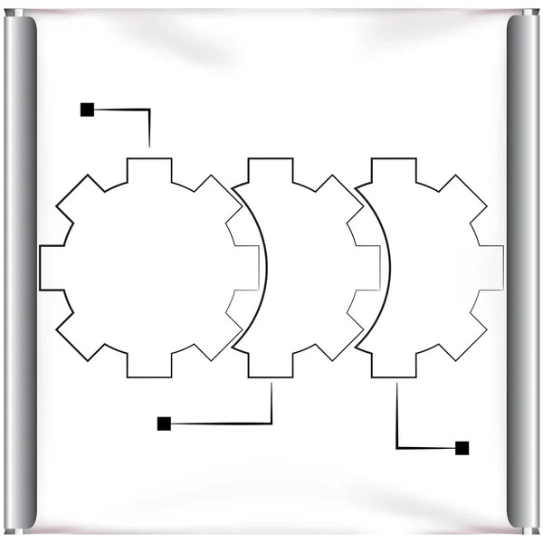 Vektor Illustration Diagram Mall — Stock vektor