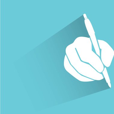 iş kavramı, kalem ile el vektör illüstrasyon 