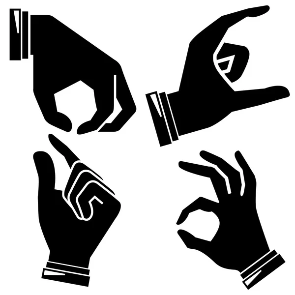 Hand Icons Set Cartoon Stil — Stockvektor