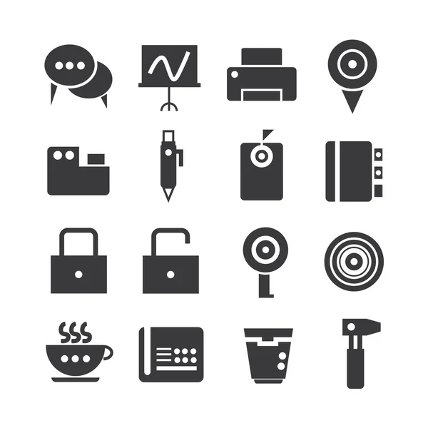 Web Icons Set Vector Illustration — Stock Vector