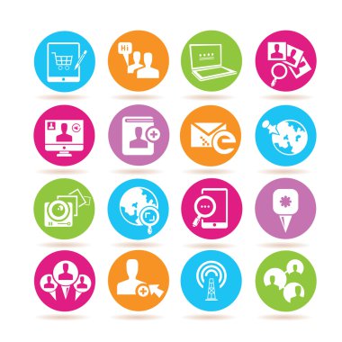 Web simgeler kümesi. vektör çizim          