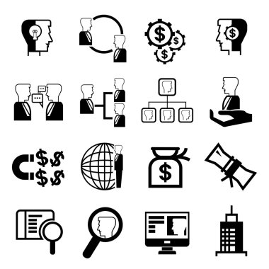 iş simgelerinin vektör illüstrasyonu