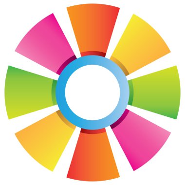 vektör çizim renkli daire