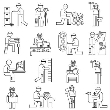 işçilerin vektör illüstrasyon