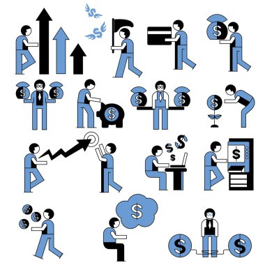 İş kavramının vektör illüstrasyonu