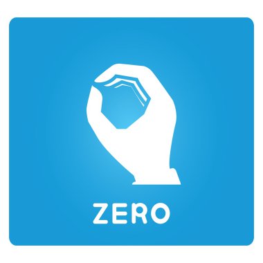 sıfır el işareti vektör illüstrasyon