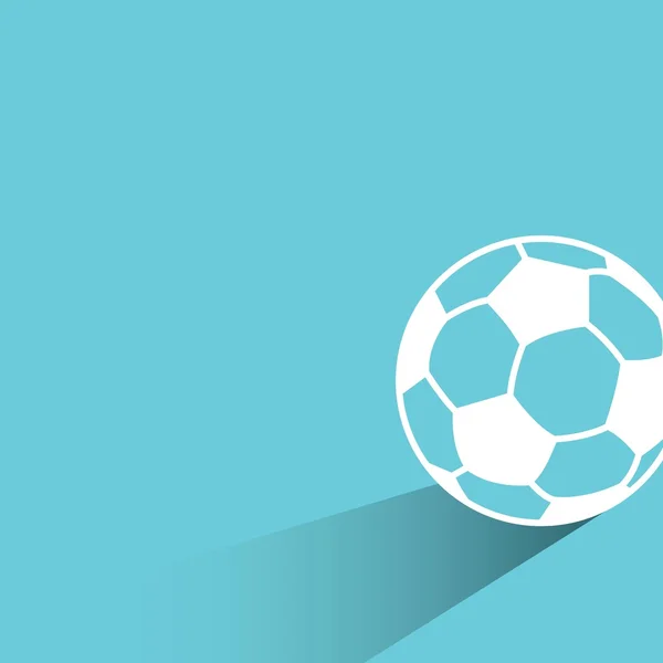 Ποδόσφαιρο Μπάλα Ποδοσφαίρου Μπλε Φόντο Επίπεδη Και Σκιά Θέμα — Διανυσματικό Αρχείο
