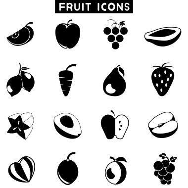 meyve simgeleri vektör illüstrasyon
