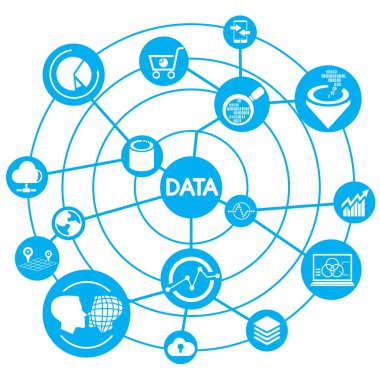 veri kavramının vektör illüstrasyonu