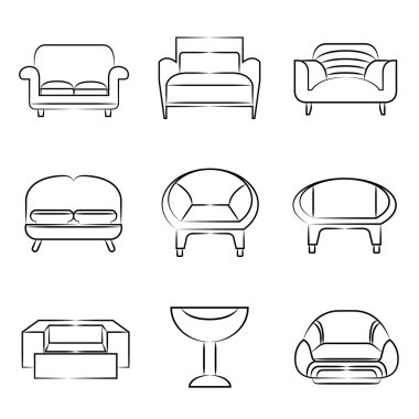 koltuk vektör illüstrasyon