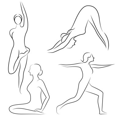 el çizilmiş yoga pozlar, Yoga duruş 