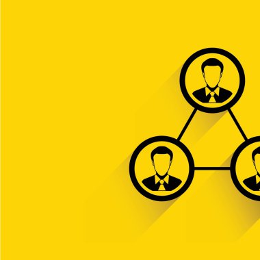 insanlar bağlantı, sosyal ağ kavramı arka plan, düz ve gölge kavramı