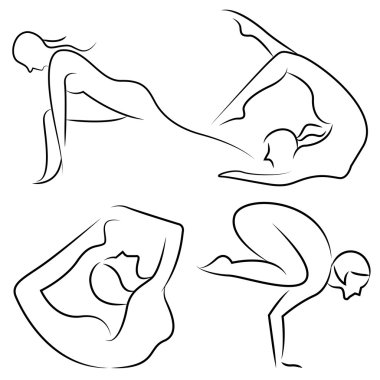 el çizilmiş yoga pozlar, Yoga duruş 