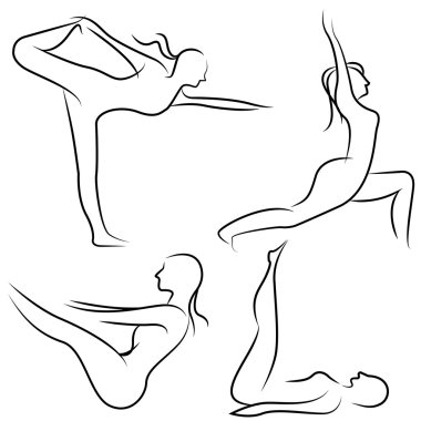 el çizilmiş yoga pozlar, Yoga duruş 
