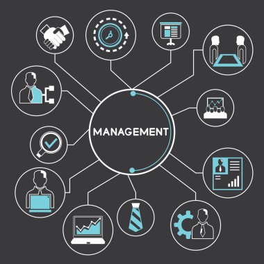 yönetimin vektör illüstrasyonu 