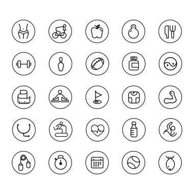 simgelerin vektör illüstrasyonu