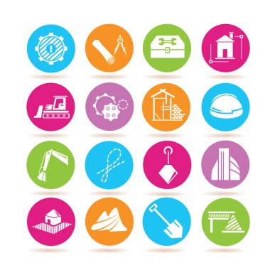 endüstriyel simgelerin vektör illüstrasyonu