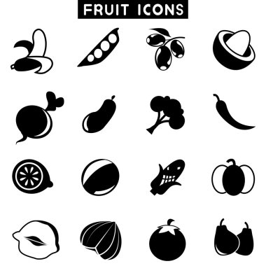 meyve simgeleri vektör illüstrasyon