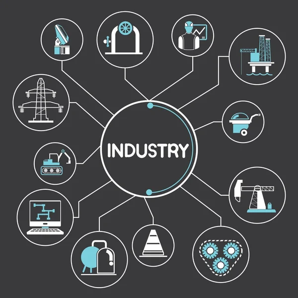 Ilustración Vectorial Industria — Archivo Imágenes Vectoriales