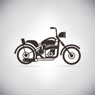 gri arka planda Vintage motosiklet