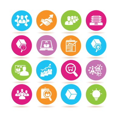 iş simgelerinin vektör illüstrasyonu