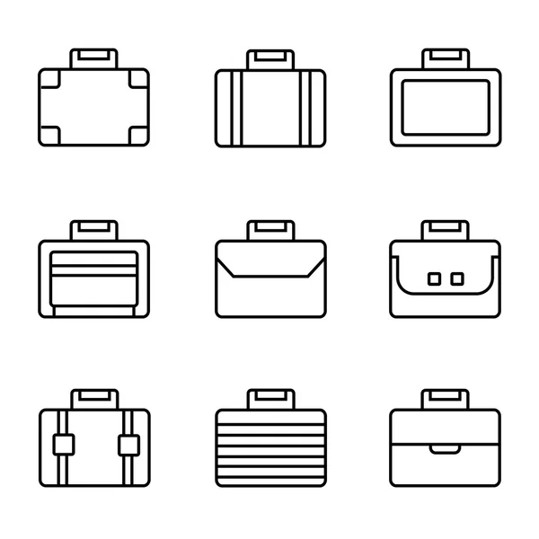 Briefcase Business Bag Icon White Background — Stock Vector