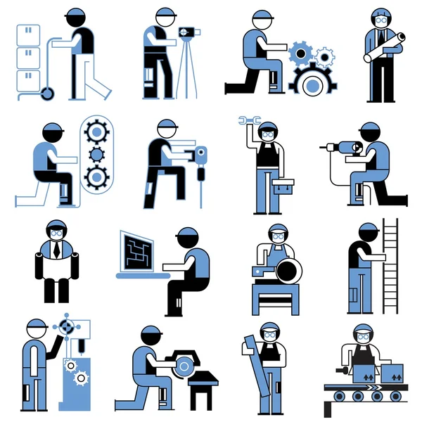 Mecánico Ingeniero Fontanero Diferentes Actividades — Archivo Imágenes Vectoriales