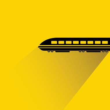 sarı arka planda tren
