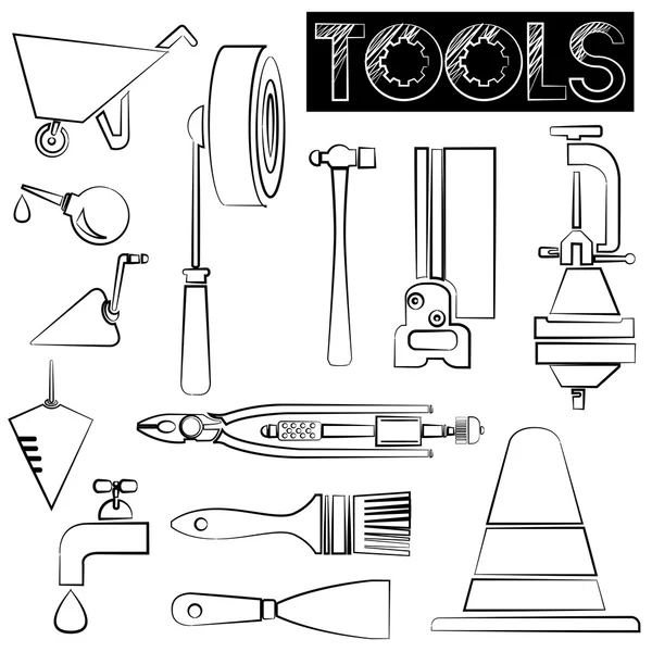 Tools Icons Set Sketch Tool Icons — Stock Vector