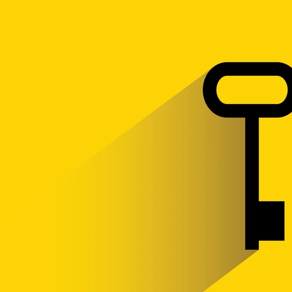 Nyckelsymbol på gula — Stock vektor