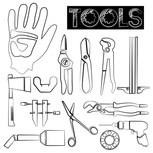 tool sketch icons
