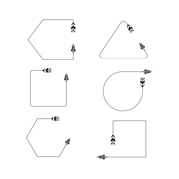 Ensemble Vectoriel Flèches Arcs — Image vectorielle