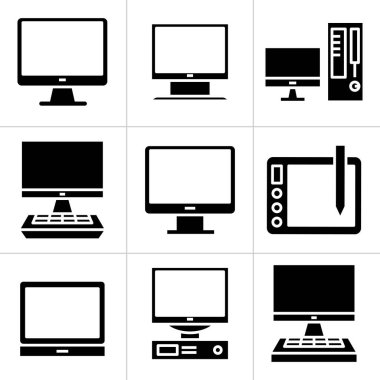 bilgisayar, tablet ve akıllı telefon simgeleri ayarlandı