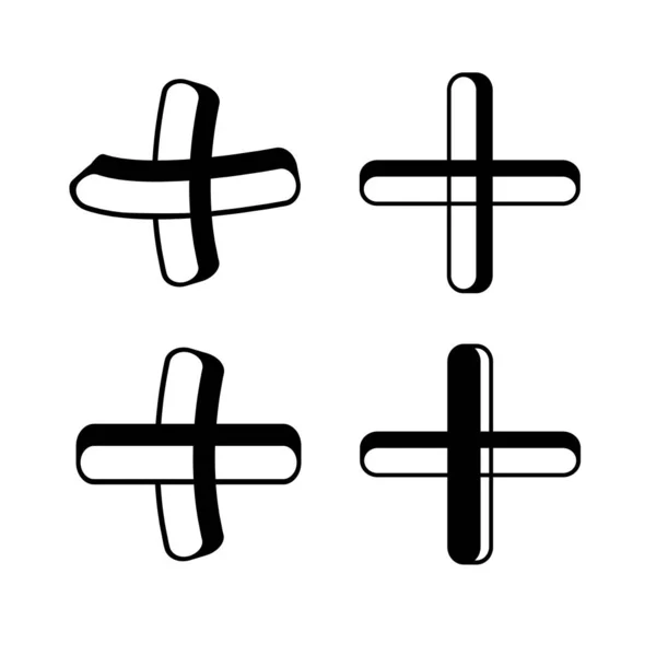 Illustration Croix Icônes — Image vectorielle