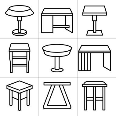 masa ve masa simgeleri, mobilya dekorasyonu