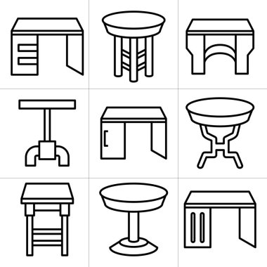 masa ve masa simgeleri, mobilya dekorasyonu