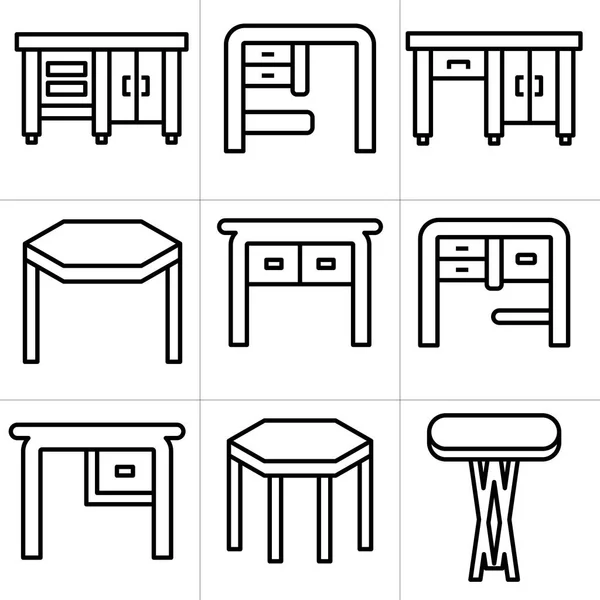 테이블 아이콘 — 스톡 벡터