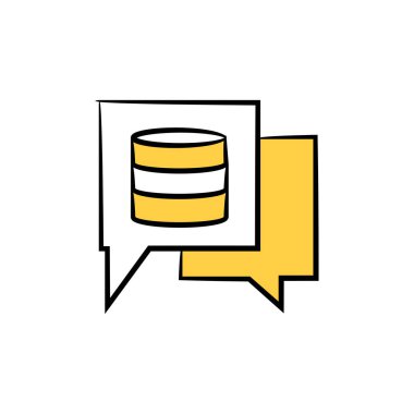 konuşma balonunda veri depolama sunucusu