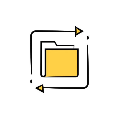 veri ve dosya yedekleme simgesi için dizin ve oklar