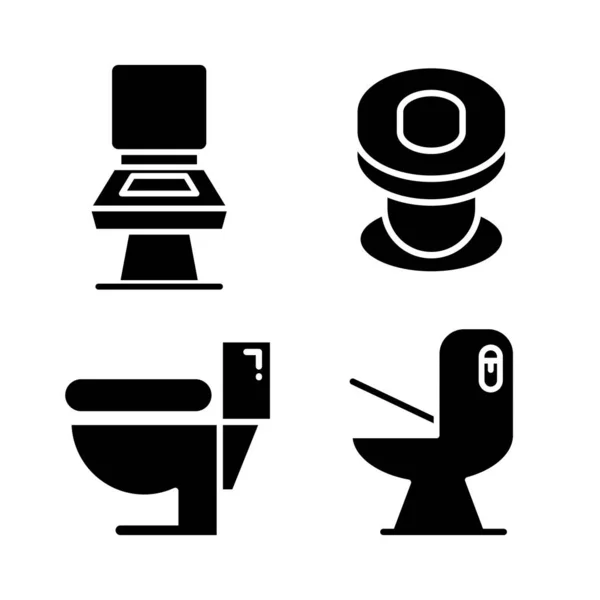 Conjunto Iconos Toiler — Vector de stock