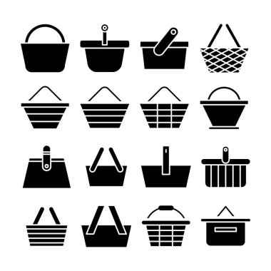 Sepet, alışveriş ve satın alma simgeleri