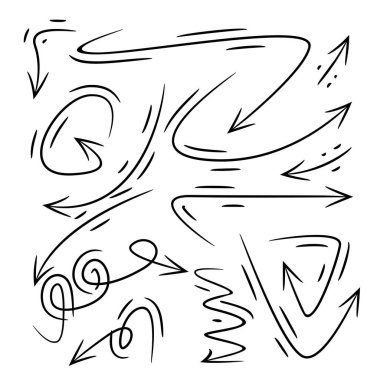 Eğri ok simgeleri vektör kümesini karala 