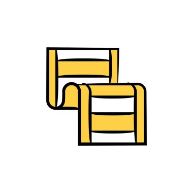 film simgesi sarı el çizimi tasarımı