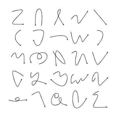 vektör karalama okları simgeleri ayarlandı