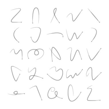 Eğri ok simgeleri vektör kümesini karala 