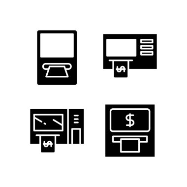 ATM, otomatik veznedar, para makinesi simgeleri